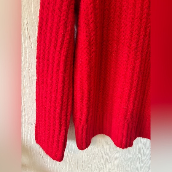 Maeve Knit Slouch Cowl Oversized Woven Crochet Turtleneck Sweater Pullover - Picture 7 of 10